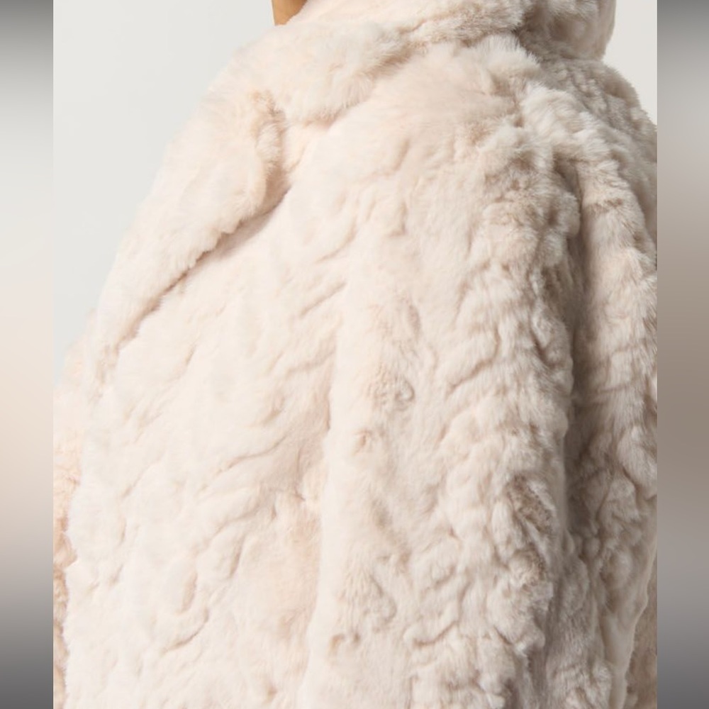 Faux fur coat.